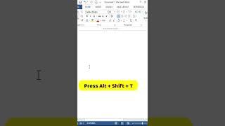 MS Word Current Time Shortcut Key #shorts #msword