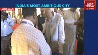 Modi Lands In Amaravati To Unveil New Andhra Capital