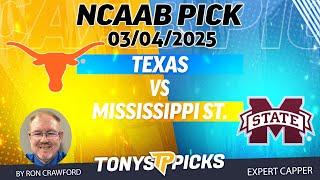 Texas vs Mississippi State 3/4/25 FREE NCAAB Spread Prediction