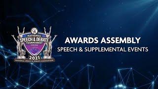 Speech Awards - 2021 National Speech & Debate Tournament