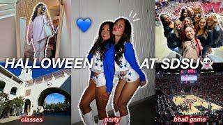 HALLOWEEN @ SDSU VLOG (classes, bball game, & party)