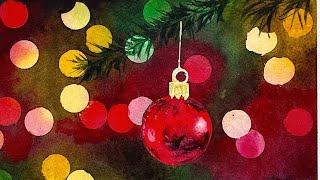 Watercolor Christmas Lights