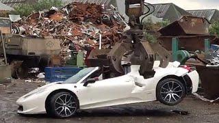 How To Destroy Cars You Must See! Amazing Dangerous Powerful Excavator Destroys Car for Recycle