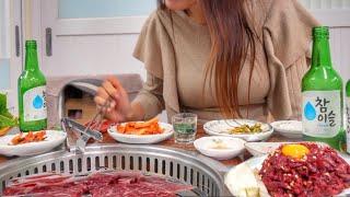 대낮 3시부터 뻗었어요.. 소주4병 노포시장 소고기 BEEF I REAL MUKBANG I LIQUER