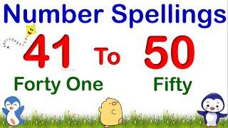 41 to 50 Numbers Names for Kids | Number Spellings 41 to 50 | Count Number with Spelling 41-50