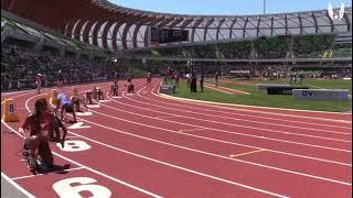 Abby Steiner Runs 21.80!  to win the women's 200m semi-final at the US trial 2022