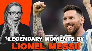 LIONEL MESSI LEGENDARY MOMENTS | AMERICAN REACTS | AMANDA RAE