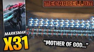 31 MAX TECH MARKSMAN! INSANE FFA Unit Spam Strategy - Mechabellum Gameplay