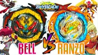 Dynamite Belial.Nx.Vn.-2 VS Cyclone Ragnaruk.Gg.Nv.-6 Beyblade Dynamite Battle Bell VS Ranzo