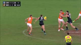 Patrick Cripps kicks to himself - AFL Round 6 2024 - Carlton vs GWS