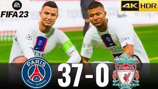 EA FC 24- PSG 37-0 LIVERPOOL ! MESSI RONALDO NEYMAR MBAPPE & HAALAND ! UCL FINAL ! PS5 [4K] GAMEPLAY