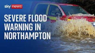 Storm Bert: Danger to life flood warning issued in parts of Northampton