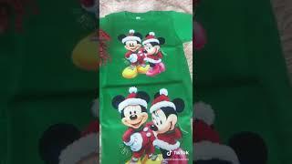 Kaos Natal Mickey Mouse and Minnie Mouse (Sablon Kaos DTG)