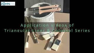 Paint brushes made in Germany: Triangular liner and Colossal series by Zahn Brush Manufactory