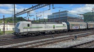 railCare Siemens Vectron 476 454 mit Güterzug in Olten