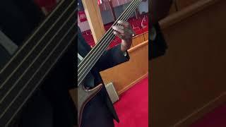 My dad letting loose on fretless for 23 seconds #bassguitar