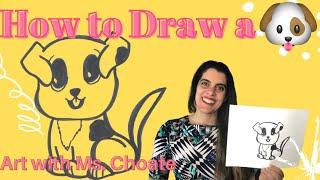 How to Draw a Puppy | Art with Ms. Choate