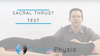 Sacral Thrust Test | Clinical Physio