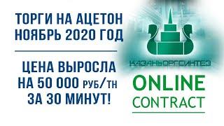 Торги на ацетон производства Казаньоргсинтез в ноябре 2020 года