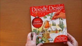 Doodle Design Festive Christmas Colouring Book Flip through