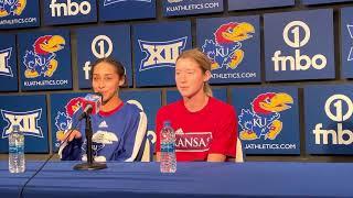 Camryn Turner & Caroline Bien discuss the Kansas volleyball run to the Sweet 16