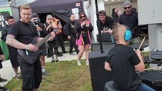 Caleb Hayes and Mick (Dead Label) jam Slipknot 'Before I Forget' Bloodstock 2023 Eloy Casagrande