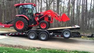 Loading my Kubota on the new Kaufman Tilt Trailer