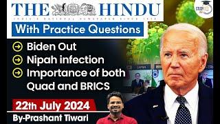 The Hindu Newspaper Analysis | 22 July 2024 | Current Affairs Today | Daily Current Affairs |StudyIQ