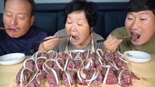 채끝살로 직접 만든 "소고기 초밥" 요리&먹방!! - Mukbang eating show