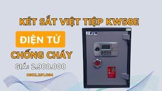 Két sắt giá rẻ | Két sắt Việt Tiệp KW58E điện tử chống cháy chất lượng cho giá đình công ty