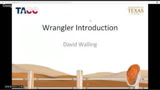 Introduction to Data Analytics on Wrangler 3.9.2016