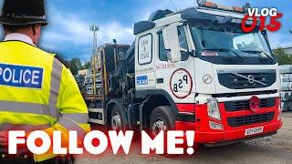 STOPPED BY THE POLICE! | HOTTEST Day Of The Year | My HGV Journey #15
