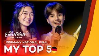  Germany National Final | My Top 5 (Germany Junior Eurovision 2024)