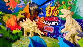 Epic Animals 4 Elementos DINO tratan de someter a los dinosaurios Arex y Vastatore 