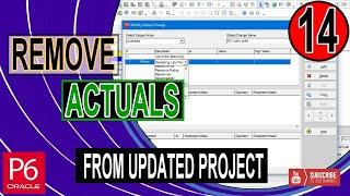 How to Remove Actual from Updated Project in Primavera P6 | Remove Progress | Change Activity Status