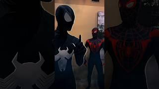 Symbiote Spider-Man on Halloween  #spiderman #spidermancosplay #marvel #spideycosplay #milesmorales