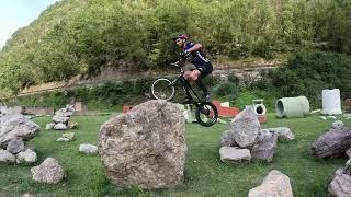 Biketrial with Marco Bonalda and me at Ardesio Bike Park