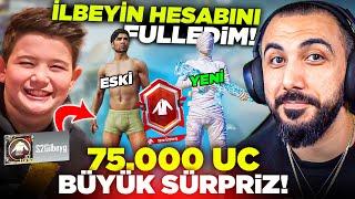 İLBEYE 75.000 UC'LİK KARNE SÜRPRİZİ!!  HESABINI FULLEYİP DESTANSI GÖSTERİŞİ ALDIK!!  | PUBG MOBILE