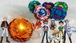 Sol Blaze V145AS vs Team Gan Gan Galaxy!! INSANE Beyblade Metal Masters Team Battle!!!