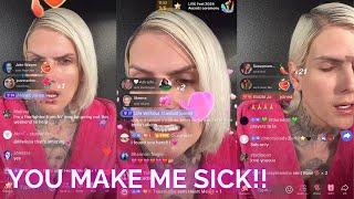 Jeffree Star Has a BREAKDOWN On TikTok Live Discussing LA and TIKTOK BAN