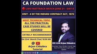 DAY-13 MOST IMPORTANT PRACTICAL CASE STUDIES CA FOUNDATION BUSINESS LAWS FASTTRACK