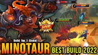 MVP PLAY!! Minotaur Best Build 2022 - Build Top 1 Global Minotaur ~ MLBB