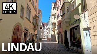 Sommer in Lindau Altstadt Spaziergang am Bodensee, Deutschland 