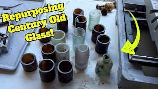 Upcycling Century old Antique bottles into Whiskey Glasses!