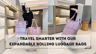 Expandable Rolling Luggage Bags - Travel Bag Lightweight Suitcases for Men and Women