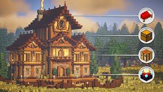 How to Build the Ultimate Survival House + Interior in Minecraft • Tutorial