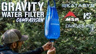 Gravity Water Filter Comparison (MSR vs. Katadyn vs. Platypus)