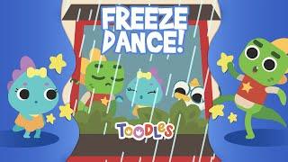 Rain rain go away FREEZEDANCE - Dinosaurs - Nursery Rhymes - Toodles Kids TV - Nursery Kids Songs