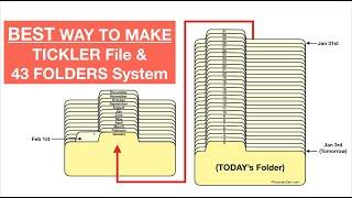 STEP BY STEP Guide to CREATE and USE a TICKLER File System, 43 FOLDERS, and BOOMERANG File System.