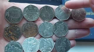 ALL 13 BEATRIX POTTER 50P COINS 2016-2018